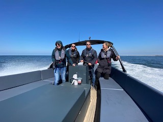 full speed first trip at sea, IJmuiden, april 2020